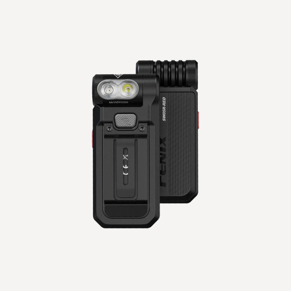 Фонарь клипса Fenix SW05R-RED 150 Lumen (Черный, свет Белый/Красный)